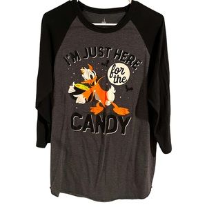 DISNEY Donald Duck Halloween Baseball Tee, L